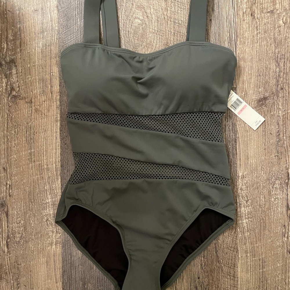 Green one piece swimsuit